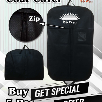 BLACK FOR COAT COVER (39"X23")